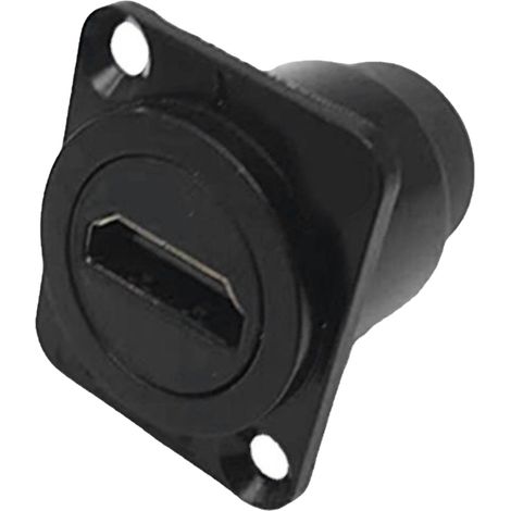 Connecteur HDMI D femelle D à D femelle pour montage sur panneau, adaptateur coupleur série D noir (1/5)