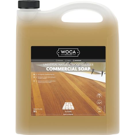 Woca Commercial Holzseife für Reinigung und Pflege aller Holzböden 5 Liter natur