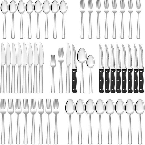 Besteckset Edelstahl 36tlg Steakmesser quadratische Kanten (1/5)