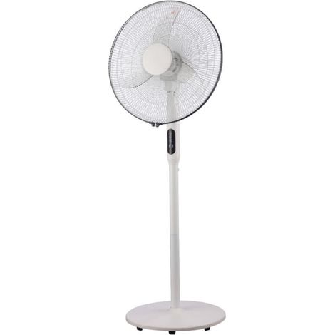 Ventilatore A Piantana Regolabile 3 Pale 3 Velocità Con Display 60w Bianco (1/5)