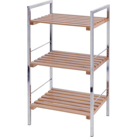 Cabinet de Rangement en Bambou pour Salle de Bain 3 Étagères (1/2)
