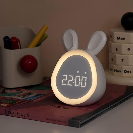 Réveil Enfant Lumineux en Forme de Lapin, Électronique à 5 (1/5)