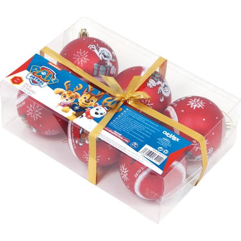 Lot de 6 boules de Noël 8cm- Pat Patrouille (1/3)