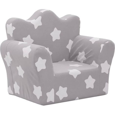 Canapé pour enfants,Sofa pour Salon,Banquette gris clair avec étoiles peluche douce CDS33560 (1/5)