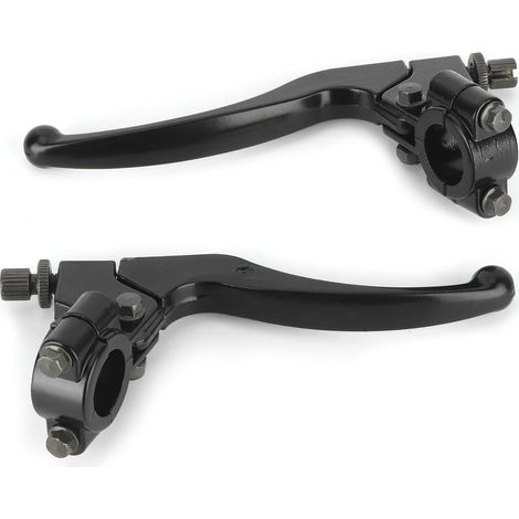 Pair of Universal Brake Levers, 2 mm Handlebars, Motorised Sports Brake Levers, Pair of Universal Motorcycle Clutch Levers Drum Brake Handle for Dirt Bike ATV with 22 mm Handlebars (1/5)