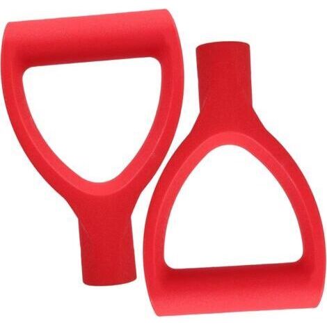 Pair 2 Pièces Poignée Pelle Accessoires De Chasse-Neige Pelles pour Creuser Manche De Machine De Déneigement Outils d'hiver pour La Neige Outils De Pelletage De Neige PP Rouge