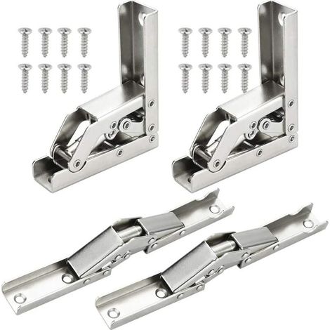 2 pièces longue bande charnière pliante charnière charnière ouverture libre charnière meubles accessoires pliant rack，Pour meubles de maison, portes et fenêtres, etc. (1/5)