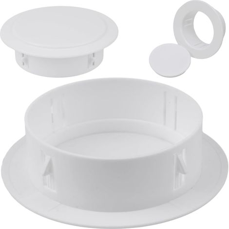 Bouchon d'aération, capuchon d'aération de climatisation rond décoratif de 100 mm/4 pouces, installation facile polyvalente pour cacher les conduits climatisation et les conduites 'eau (1/5)