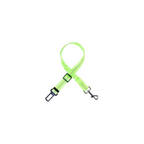 Lot de 3 ceintures de sécurité pour chien en voiture – Vert fluorescent – Crochet blanc réfléchissant (1/5)