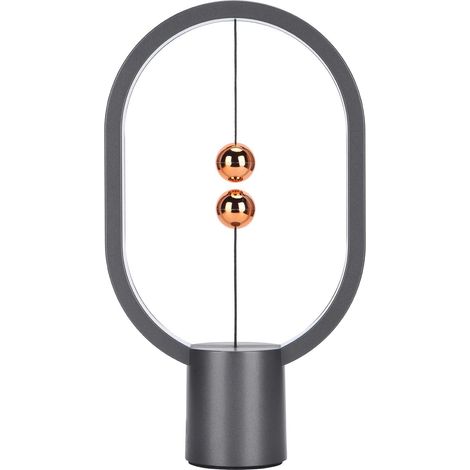 Lampe D'équilibre Magnétique Lampe de Bureau Moderne, Demi-interrupteur D'air à Absorption Magnétique Intelligente USB, Lampe de Chevet, Lampe de Soin des Yeux Chauds, Décoration D'intérieur