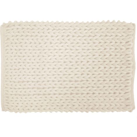 Tapis de Bain en Chenille "Ariel" 50x80cm Naturel (1/5)