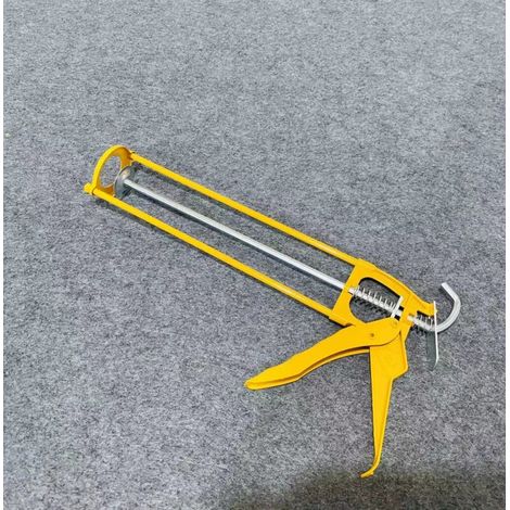 Pistola de calafateo profesional con vástago hexagonal y marco abierto. Pistola de calafateo metálica antigoteo para cartuchos o tubos de 283 g de sellador y adhesivo de silicona. Relación de presión. (1/4)
