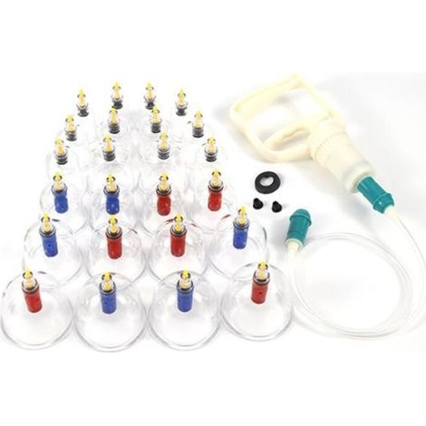 LUXS 24 ventouse / Cupping Cups, Massage chinois Ensemble de caleuse médicale Acupuncture d\'aspiration (1/4)