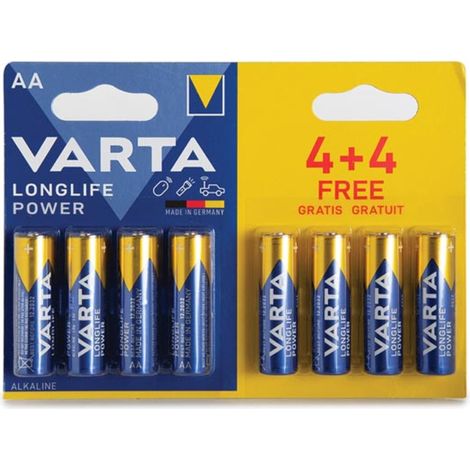 Alcaline Lr6/aa, 1 5 V Pack Promo 4 + 4 Pcs 4906 121 448 (blister) (1/2)