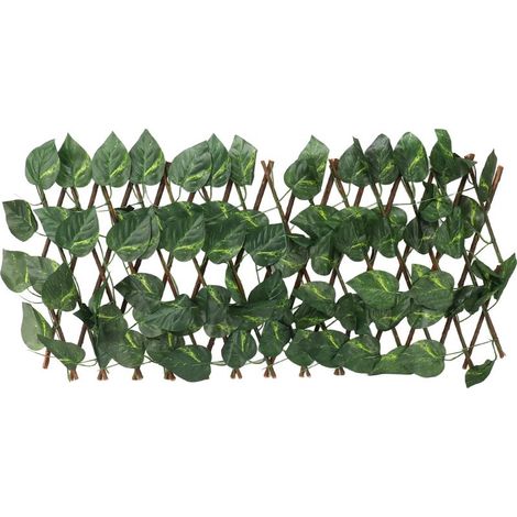 Haies artificielles Simulation de clture Protection solaire extensible Plante de haie topiaire artificielle imperméable pour feuilles d'Epipremnum Aureum de jardin (1/5)