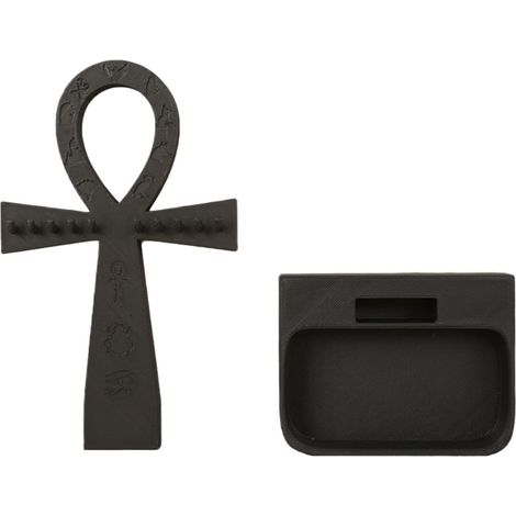 Petit support de bague gothique Plateau à bagues en forme de égyptienne Ankh Plateau de présentation de colliers Pour femmes, hommes, mères, collectionneurs, chambre à coucher, salle de (1/5)
