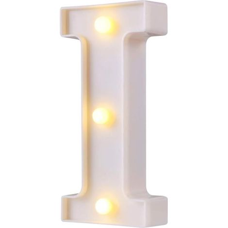 LED Chapiteau Lettre Lumières 26 Alphabet Lettres Lumineuses Signes Parfait pour la Décoration De Bar De Fête De Mariage (Blanc I)-Fei Yu (1/5)