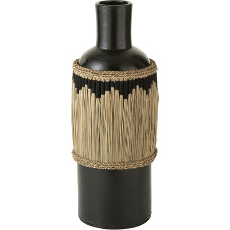 Vase Bouteille Déco "Herbes" 75cm Noir (1/3)