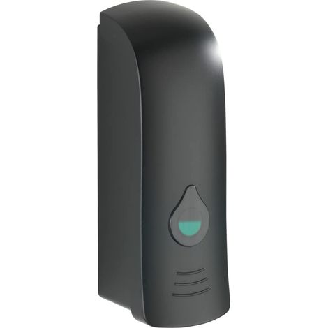 Distributeur de désinfectant et de Savon Ranera S Noir, Distributeur Mural hygiénique pour désinfectant, Savon Liquide etc., Fixer sans percer, capacité : 280 ML, 7x22x7,5cm, matière Plastique (1/5)