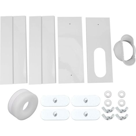 Kit de ventilation de fenêtre pour climatiseur en PVC, installation facile, accessoire universel réglable sans couture, 4 plaques pour 140 cm (1/5)