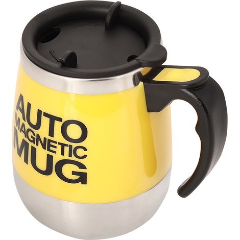 Mug magnétique électrique à café avec agitateur automatique (Jaune) (1/5)