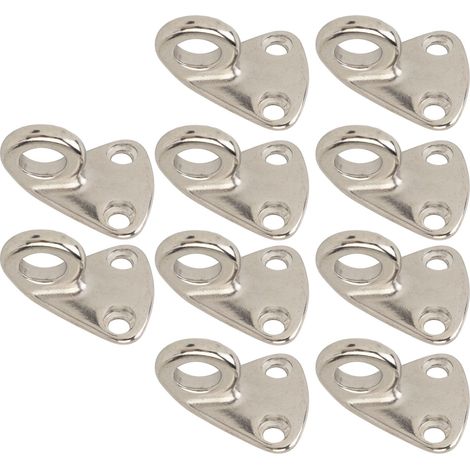 Set mit 10 Bootsfenderringen aus Edelstahl 316, Schutzhaken, Ösenplatten für Boot, Anhänger und Steg, starke Befestigung (1/5)