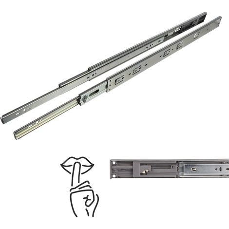 Kugelgelagerter Soft-Close-Gleitauszug H45, Vollauszug 550 mm, 30 kg, Riex NB48 (1/5)