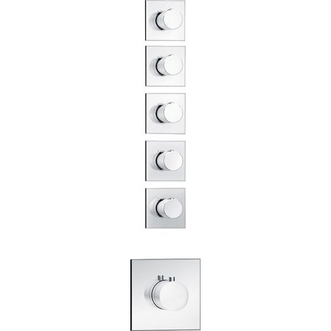 Soho 5 Wege Unterputz Thermostat Armatur inkl UP-Körper (1/5)