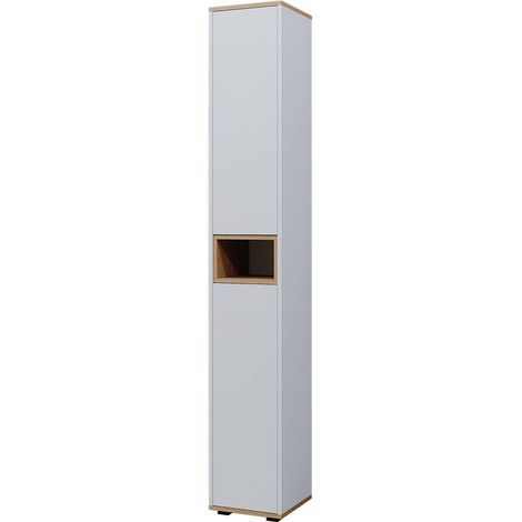 Badschrank Didi, Weiß/Artisan, 30 x 192 cm mit 2 Türen, Vicco (1/5)