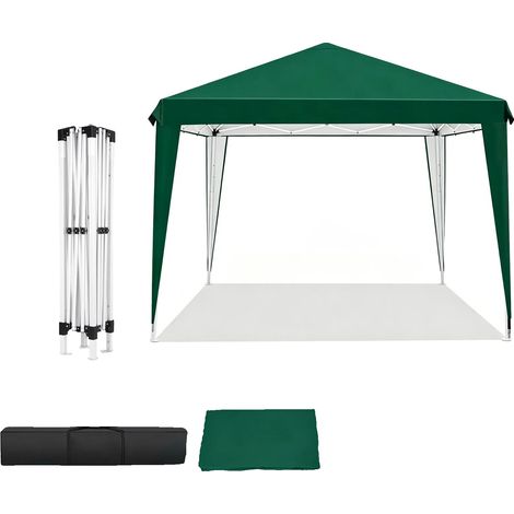 Gazebo, Hauteur Réglable, Auvent Protecteur UV, Vert-3x3Mètre (1/2)