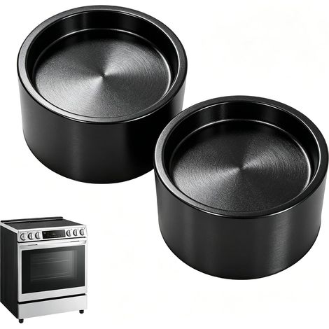 Pieds de mise à niveau pour cuisinière/four (rehausse de 19 mm / 3/4 po) – Compatibles LG, GE, Whirlpool, Frigidaire, Samsung, etc. – Pieds robustes et antidérapants (lot de 2) (1/5)