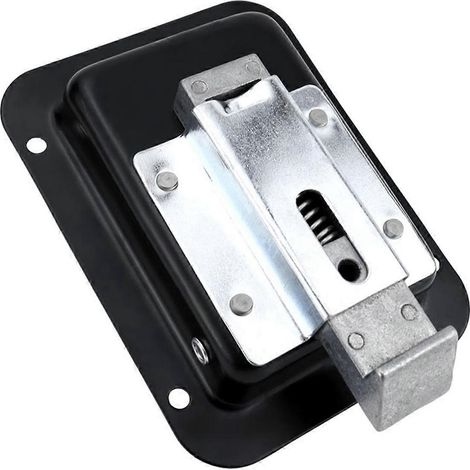 Loquet de remplacement pour boîte à outils de voiture avec clés et 8 rivets, noir (1/5)