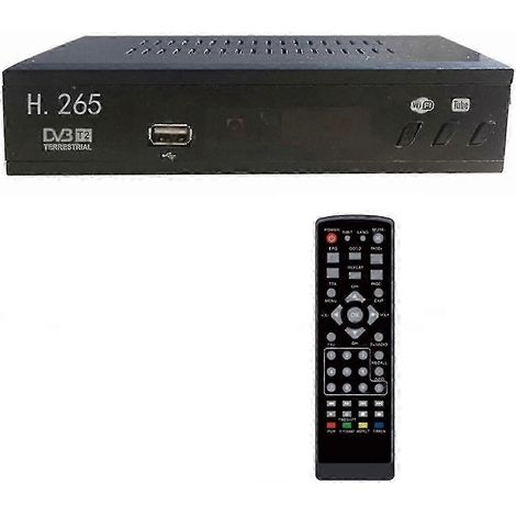 Tuner TV numérique DVB-T2 HEVC-265, décodeur HD 1080p DVB-T2-265, récepteur TV terrestre USB, guide électronique des programmes (EPG). (1/5)