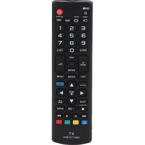 Télécommande noire de haute qualité AKB73715601 (1 pièce) pour téléviseur intelligent LG (1/5)