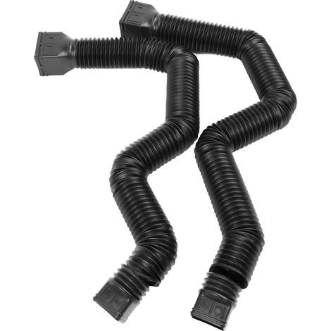 Lot de 2 rallonges de descente de gouttière flexibles de 53 cm à 147 cm pour usage résidentiel, noires (1/5)