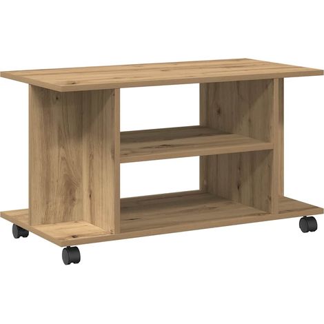 Maison Exclusive - TV-Regal mit Rollen Artisan-Eiche 80x40x45 cm