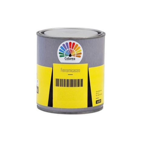 Colorea vernice smalto ferromicaceo grigio chiaro 0,750 lt per ferro e ferro battuto satinato metallico vari colori Grigio Chiaro