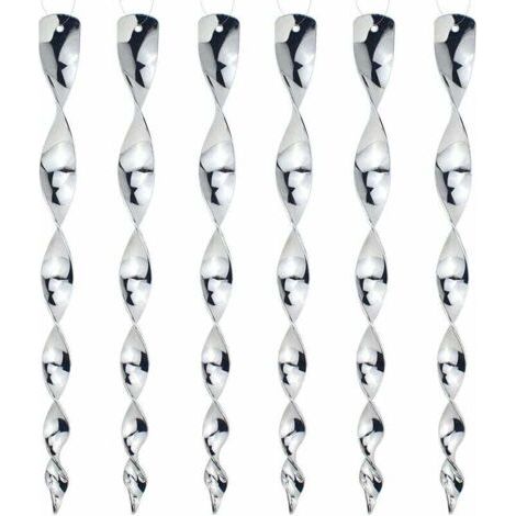 QORVA-6 Pièces Répulsif Anti-Oiseaux Réfléchissant Anti-Oiseaux, Réflecteur Répulsif Anti-Oiseaux Suspendu, Spirale de Vent Réfléchissant Anti-Oiseaux (Argent)-Fei Yu