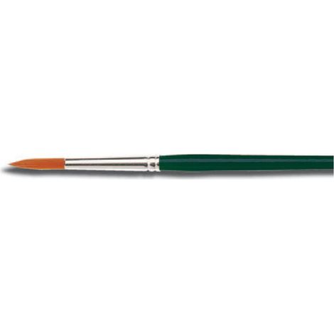Pinceau Universel Basic Synthetics en Poils de Nylon Fins, Rond, Taille 1, pour l'art, Les Loisirs, l'école et Les Gros consommateurs