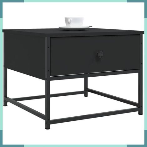 Table basse - 833975 - Noir - Bois d'ingénierie & Métal - 51x51x40 cm (1/5)