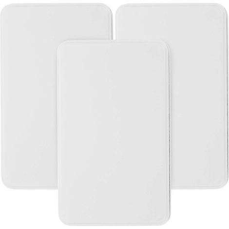 Boîte de rangement en fer-blanc compatible, lot de 3 petites boîtes avec couvercle, blanches (1/5)