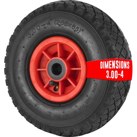 Ribiland – Roue gonflable pour diable 260mm – Charge maximale 135 kg – Pneu caoutchouc résistant – Roulement à aiguilles pour axes 20mm - PRR260X85 (1/5)