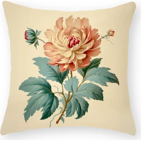 Housse De Coussin Coton Linen - Double Face - Pour Canapé Chaise Lit Voiture Intérieur Extérieur - 40x40 cm (1/5)