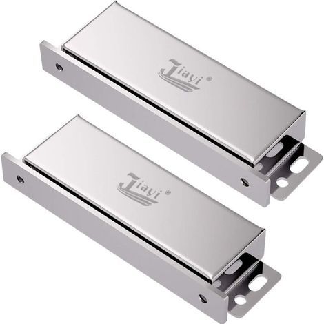 Loqueteau pour meuble – Acier inoxydable 304 poli – Force magnétique jusqu'à 40kg – Pour portes lourdes et tiroirs – Installation rapide (1/4)