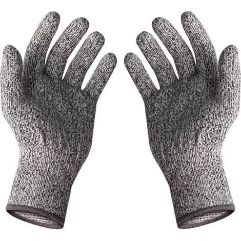 Ein Paar schnittfeste Handschuhe der Klasse 5, lebensmittelecht, Küchenhandschuhe, Fällhandschuhe, Gartenhandschuhe, Angelhandschuhe, Holzbearbeitungshandschuhe (L) (1/5)