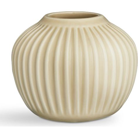 Vase H13 cm Design Danois pour Fleurs Fait Main, Sable (1/5)