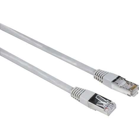 Hama 00200920 RJ45 Câble réseau, câble patch CAT 5e F/UTP 20.00 m gris gaine en PVC, torsadé par paire 1 pc(s) (1/2)