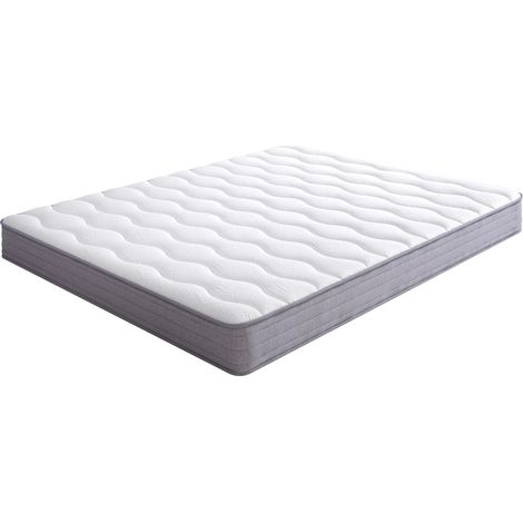 Colchón de muelles 140 x 200 cm, grosor 20 cm, H3, blanco, con diseño ergonómico (1/5)