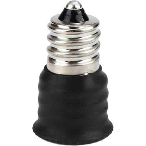 Adaptateur E12 vers E14, Convertisseur de Douille, Base en Cuivre Nickelé, Pour Lampes LED, Fluorescentes, Blanc ou Noir, 30mm (1/5)