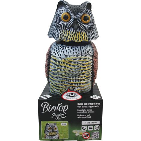 Búho espantapájaros cabeza giratoria 41 cm Biotop (1/7)